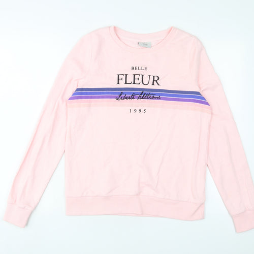 Only Womens Pink Cotton Pullover Sweatshirt Size S Pullover - Belle Fleur