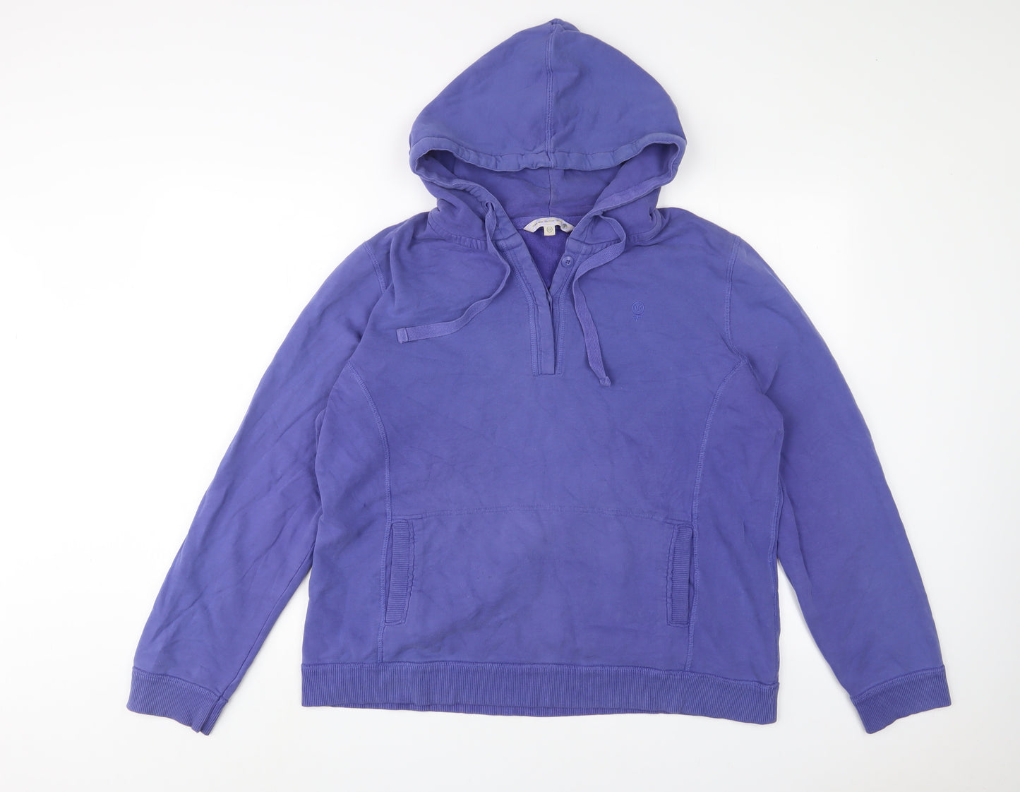 Fat Face Womens Purple Cotton Pullover Hoodie Size 18 Pullover - Logo, Embroidered