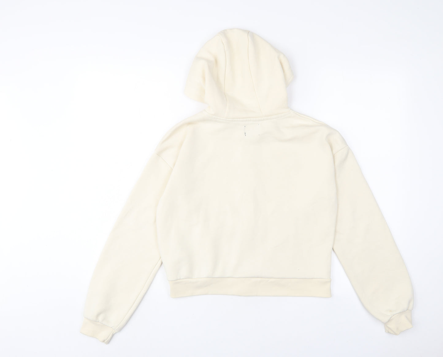 Lyle & Scott Girls White Cotton Full Zip Hoodie Size 12-13 Years Zip - Logo, Embroidered