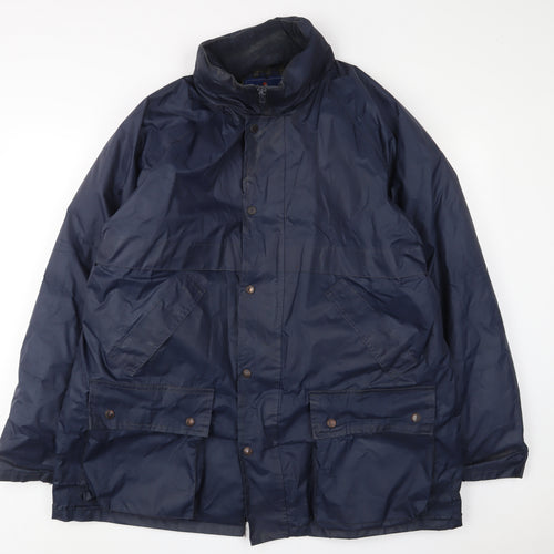 Portwest Mens Blue Jacket Coat Size XL Zip - Logo, Embroidered