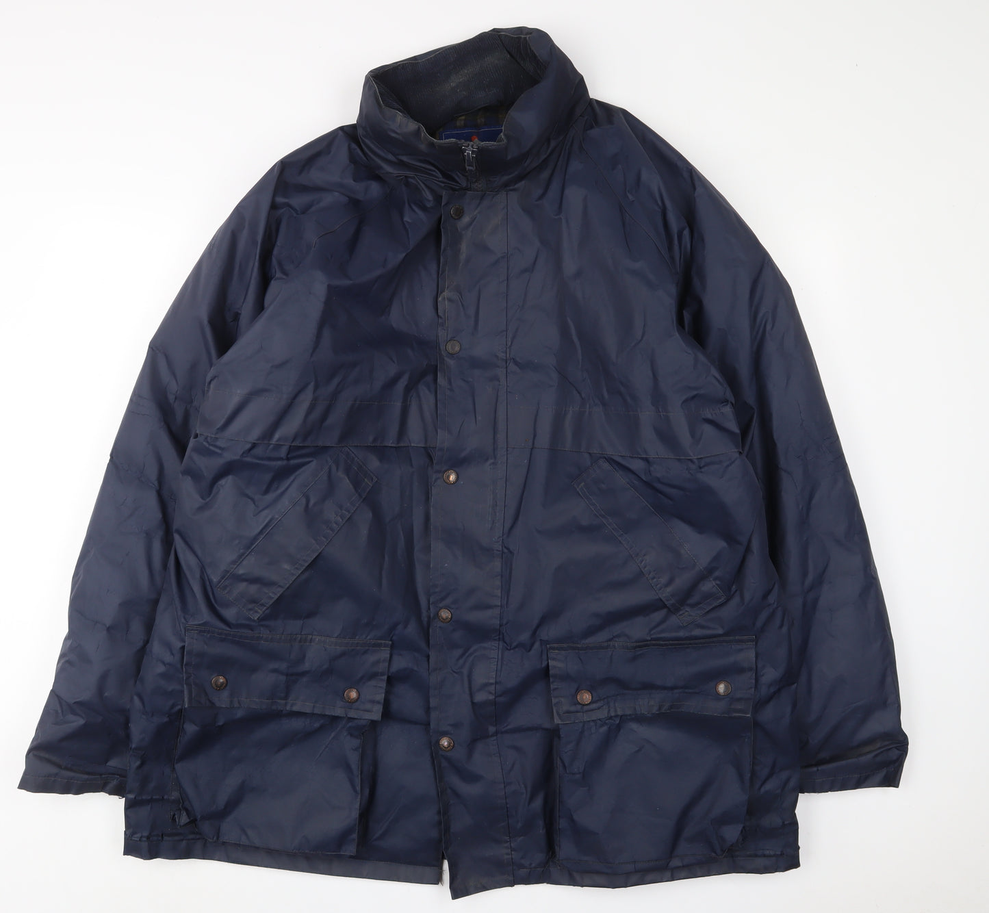 Portwest Mens Blue Jacket Coat Size XL Zip - Logo, Embroidered