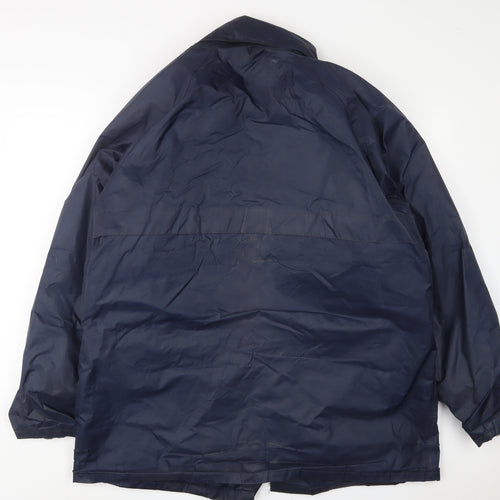 Portwest Mens Blue Jacket Coat Size XL Zip - Logo, Embroidered