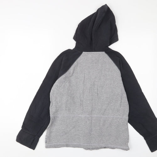 HEAD Womens Grey Cotton Full Zip Hoodie Size 12 Zip - Logo, Embroidered