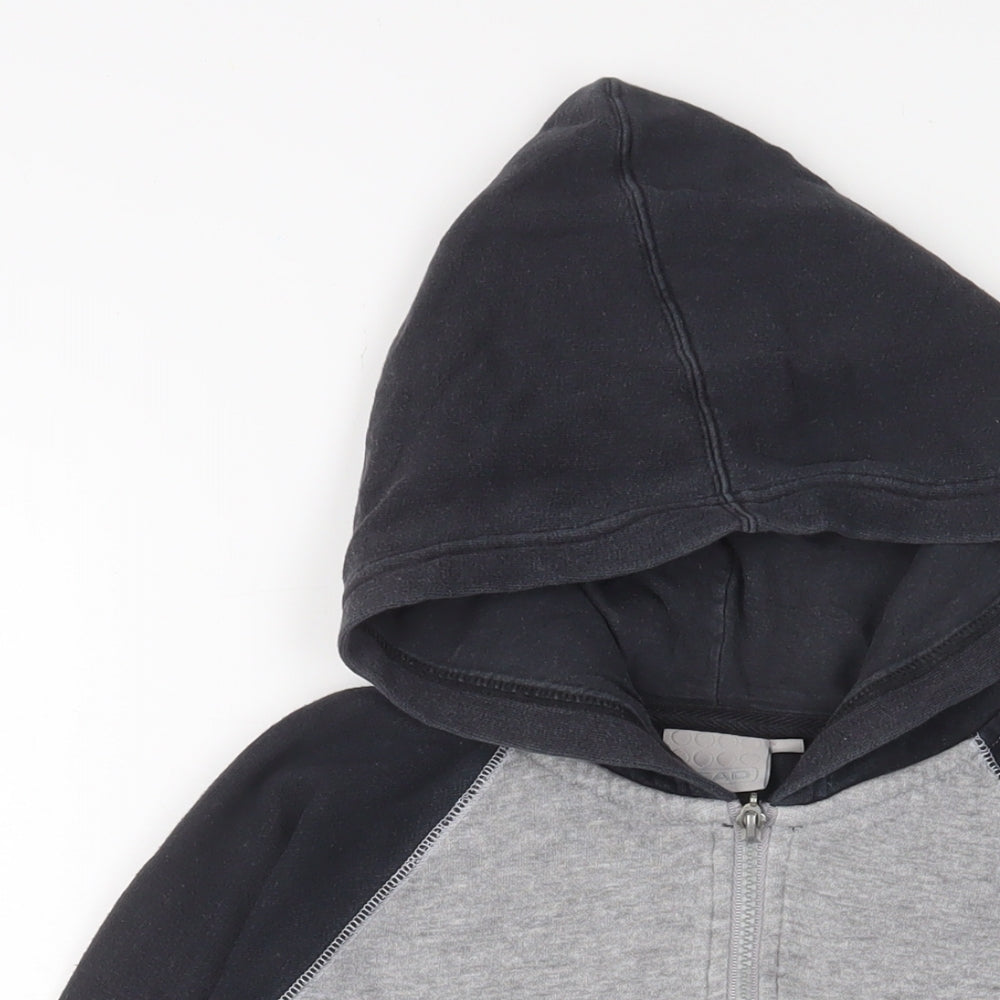 HEAD Womens Grey Cotton Full Zip Hoodie Size 12 Zip - Logo, Embroidered