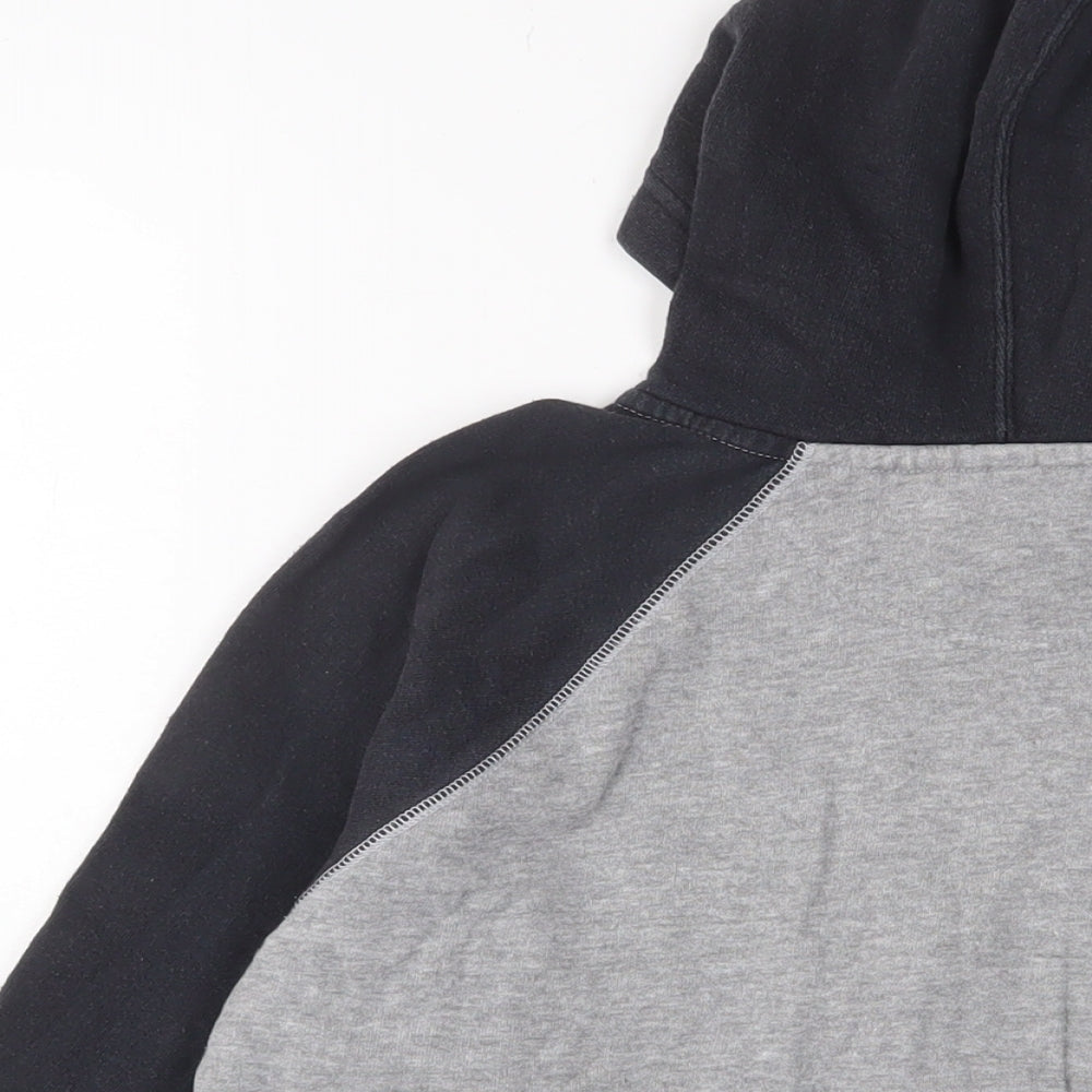 HEAD Womens Grey Cotton Full Zip Hoodie Size 12 Zip - Logo, Embroidered