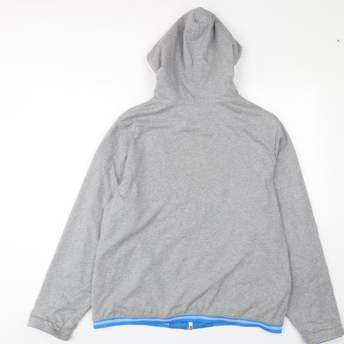 Nike Mens Grey Cotton Full Zip Hoodie Size XL - Estimated size