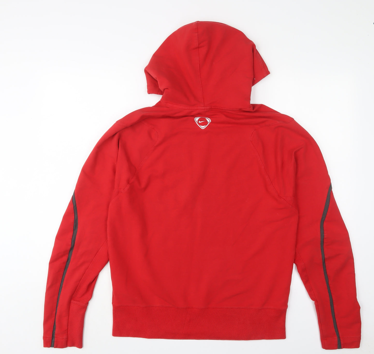 Nike Mens Red Cotton Pullover Hoodie Size M - Logo