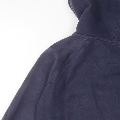 Jack Wills Womens Blue Cotton Full Zip Hoodie Size 8 Zip - Logo