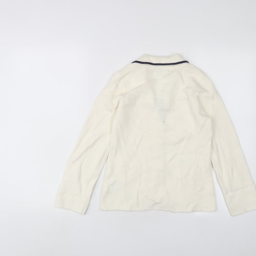 Autograph Girls Beige V-Neck Cotton Cardigan Jumper Size 9-10 Years Button