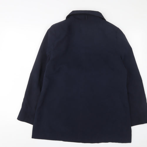 EWM Womens Blue Jacket Size 12 Snap - Pockets