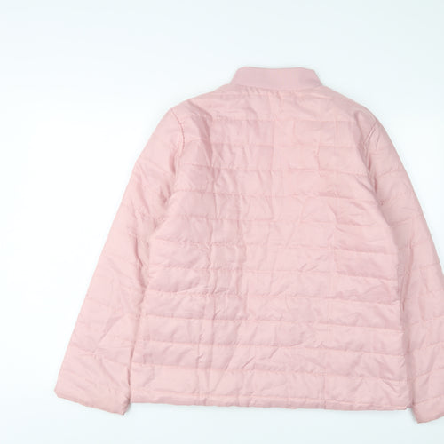 Laura De Seine Womens Pink Quilted Jacket Size 14 Zip