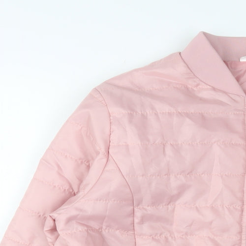 Laura De Seine Womens Pink Quilted Jacket Size 14 Zip