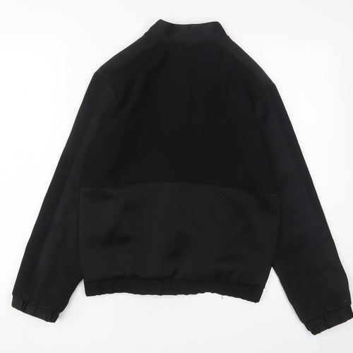 Topshop Womens Black Bomber Jacket Jacket Size 8 Zip