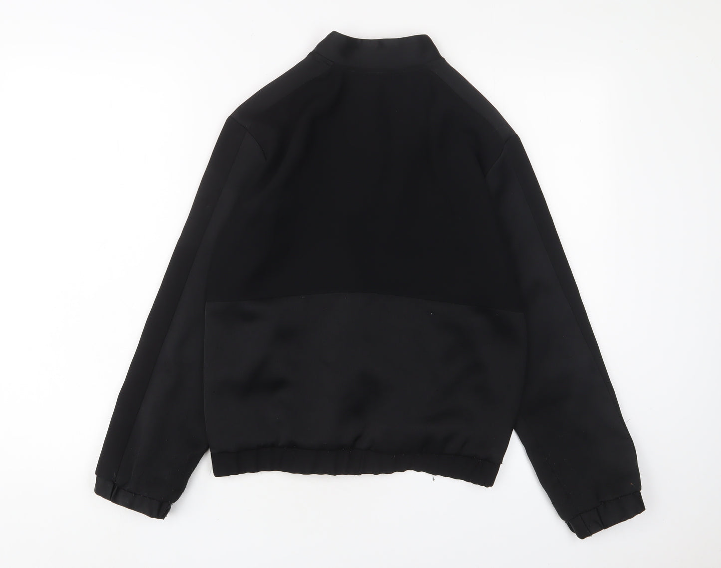 Topshop Womens Black Bomber Jacket Jacket Size 8 Zip