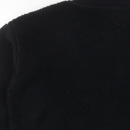 Marks and Spencer Womens Black Polyester Pullover Sweatshirt Size S Zip - 1/2 Zip