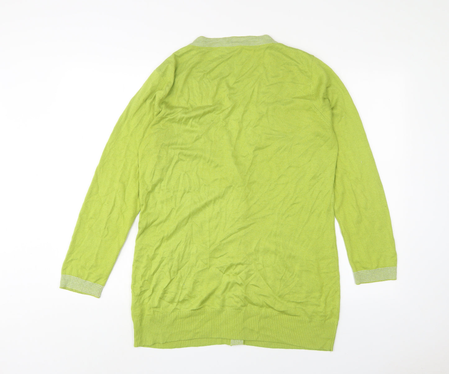 Per Una Womens Green V-Neck Viscose Cardigan Jumper Size 14