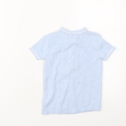 NEXT Boys Blue Cotton Basic T-Shirt Size 3 Years Crew Neck Zip