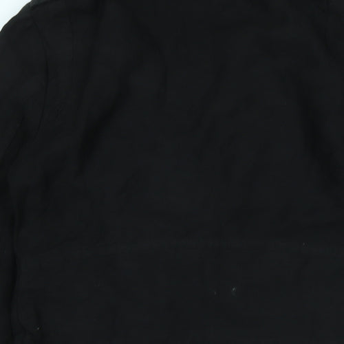H&M Womens Black Biker Jacket Size 8 Zip