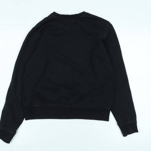 Calvin Klein Womens Black Cotton Blend Pullover Sweatshirt Size S - Logo -CK