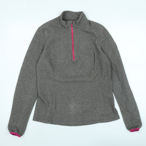 DECATHLON Womens Grey Polyester Pullover Sweatshirt Size 10 - Logo