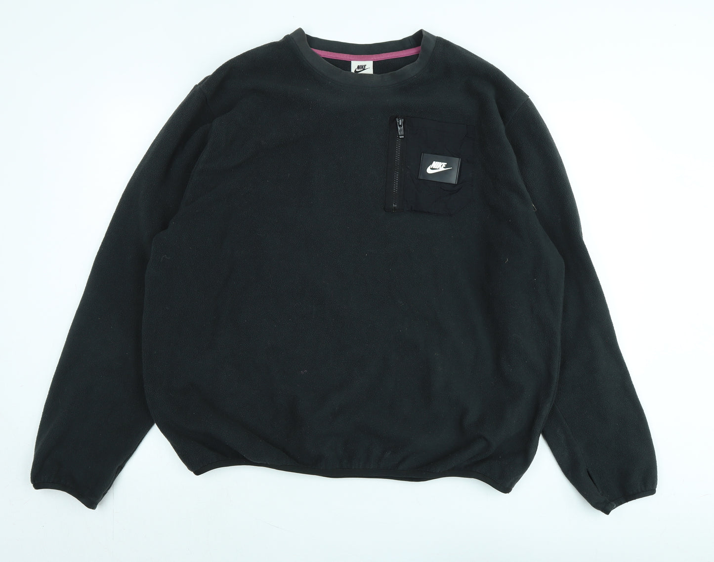 Nike Mens Grey Polyester Pullover Sweatshirt Size XL - Logo