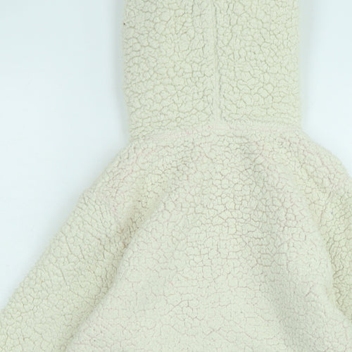 Joules Girls Ivory Basic Coat Coat Size 9-10 Years Zip - Logo