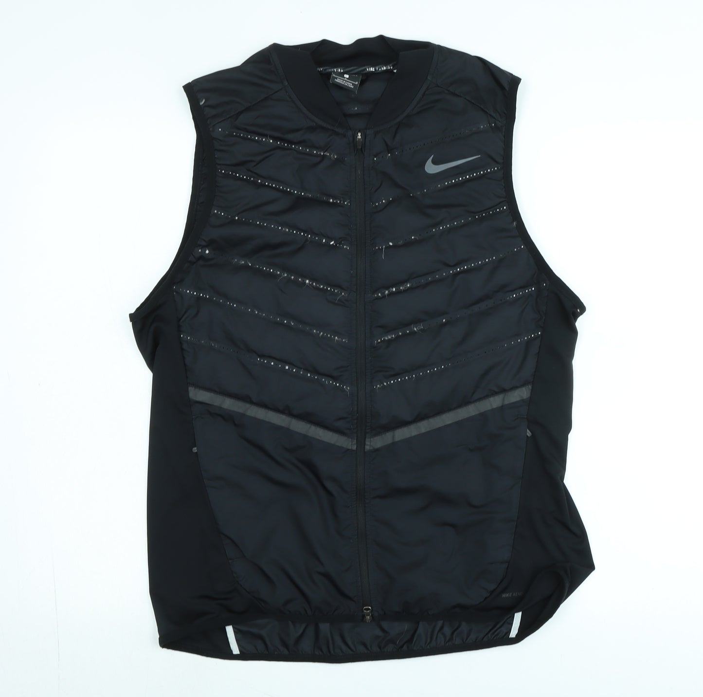 Nike Womens Black Gilet Waistcoat Size L Zip - Logo