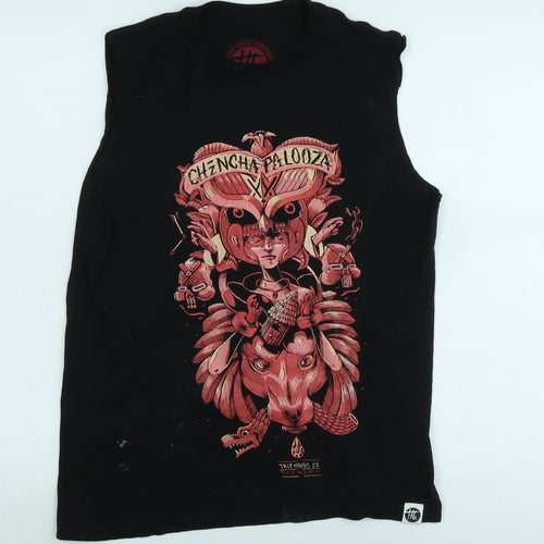 Trip house company Mens Black Cotton T-Shirt Size S Crew Neck - Logo -CHENCHA PALOOZA