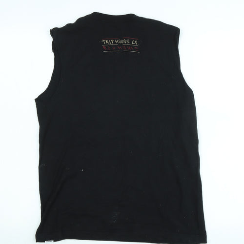 Trip house company Mens Black Cotton T-Shirt Size S Crew Neck - Logo -CHENCHA PALOOZA