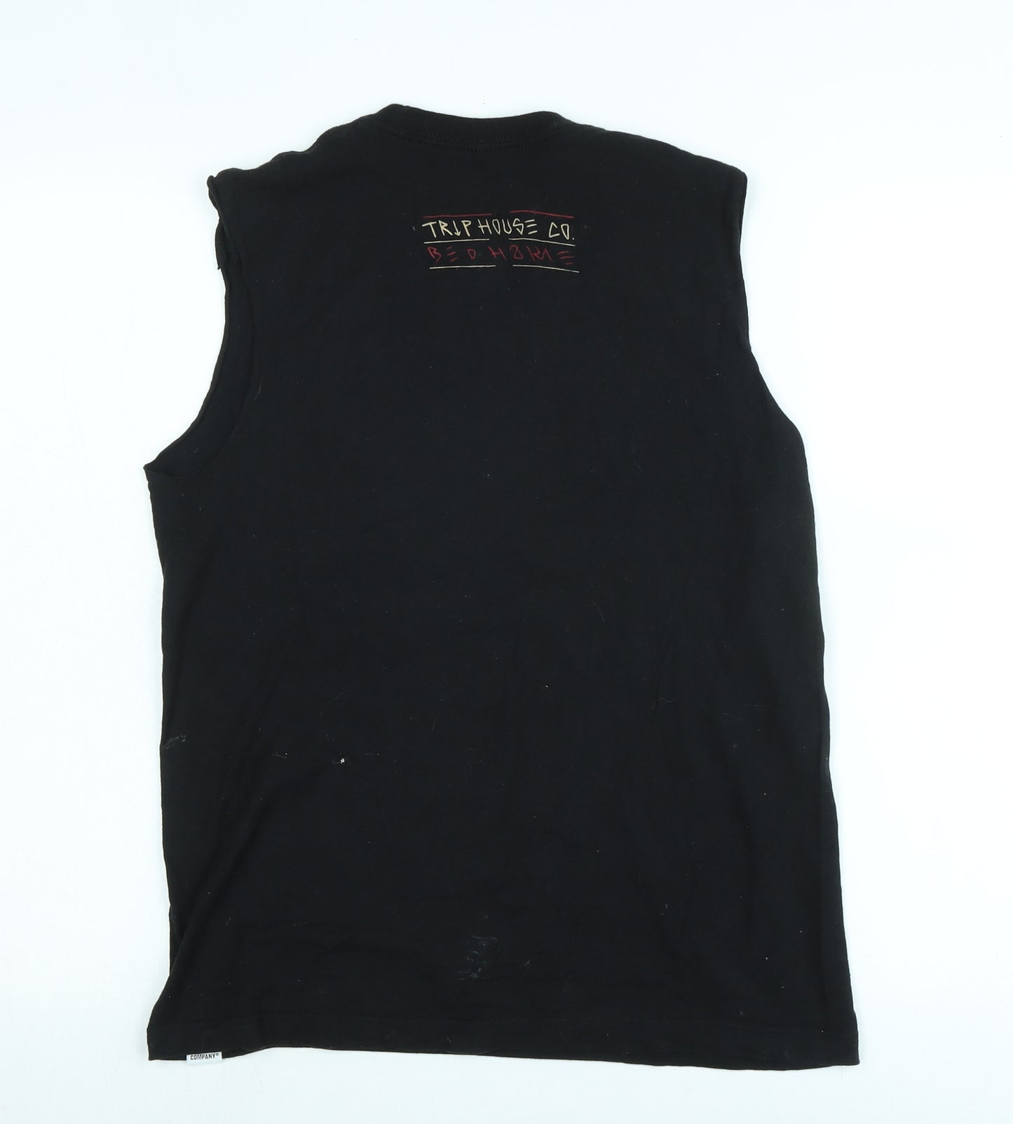 Trip house company Mens Black Cotton T-Shirt Size S Crew Neck - Logo -CHENCHA PALOOZA