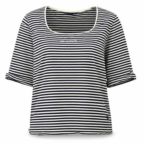 REDGREEN Womens Black Cotton Basic T-Shirt Size M Scoop Neck - Logo - Wind , winter ,air