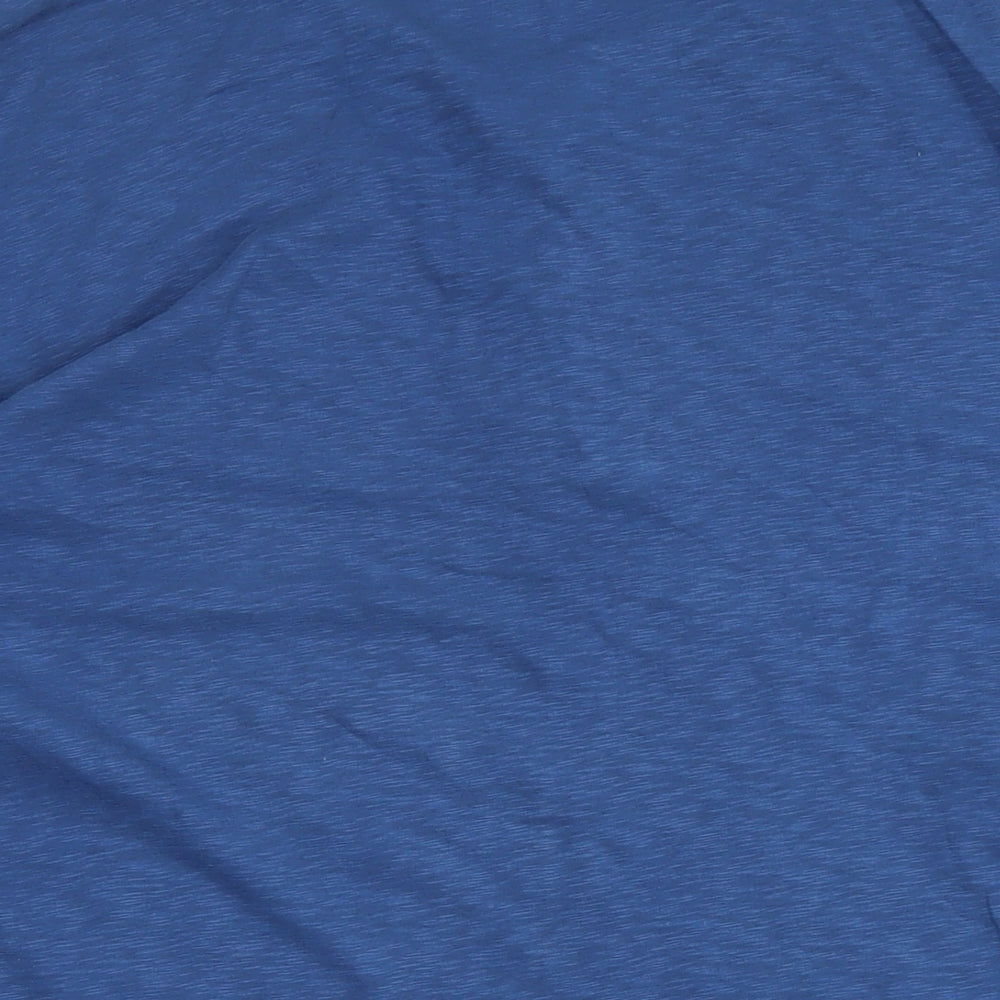 Gap Mens Blue Cotton Blend T-Shirt Size 2XL Crew Neck - Logo