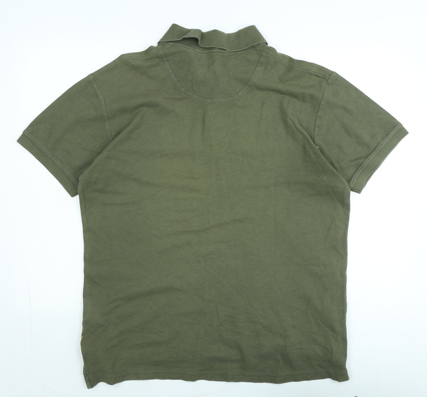 Timberland Mens Green Cotton Polo Size L Collared - Logo