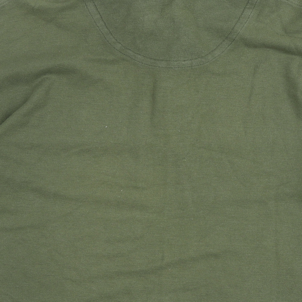 Timberland Mens Green Cotton Polo Size L Collared - Logo