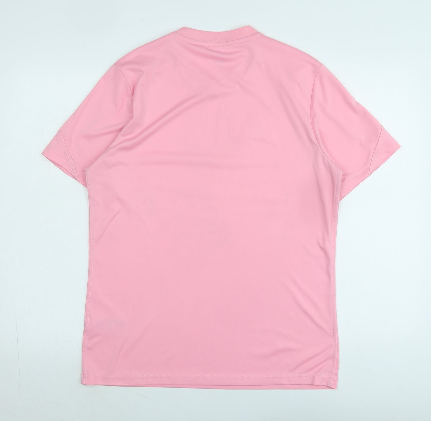 adidas Womens Pink Polyester Basic T-Shirt Size M Crew Neck - Logo