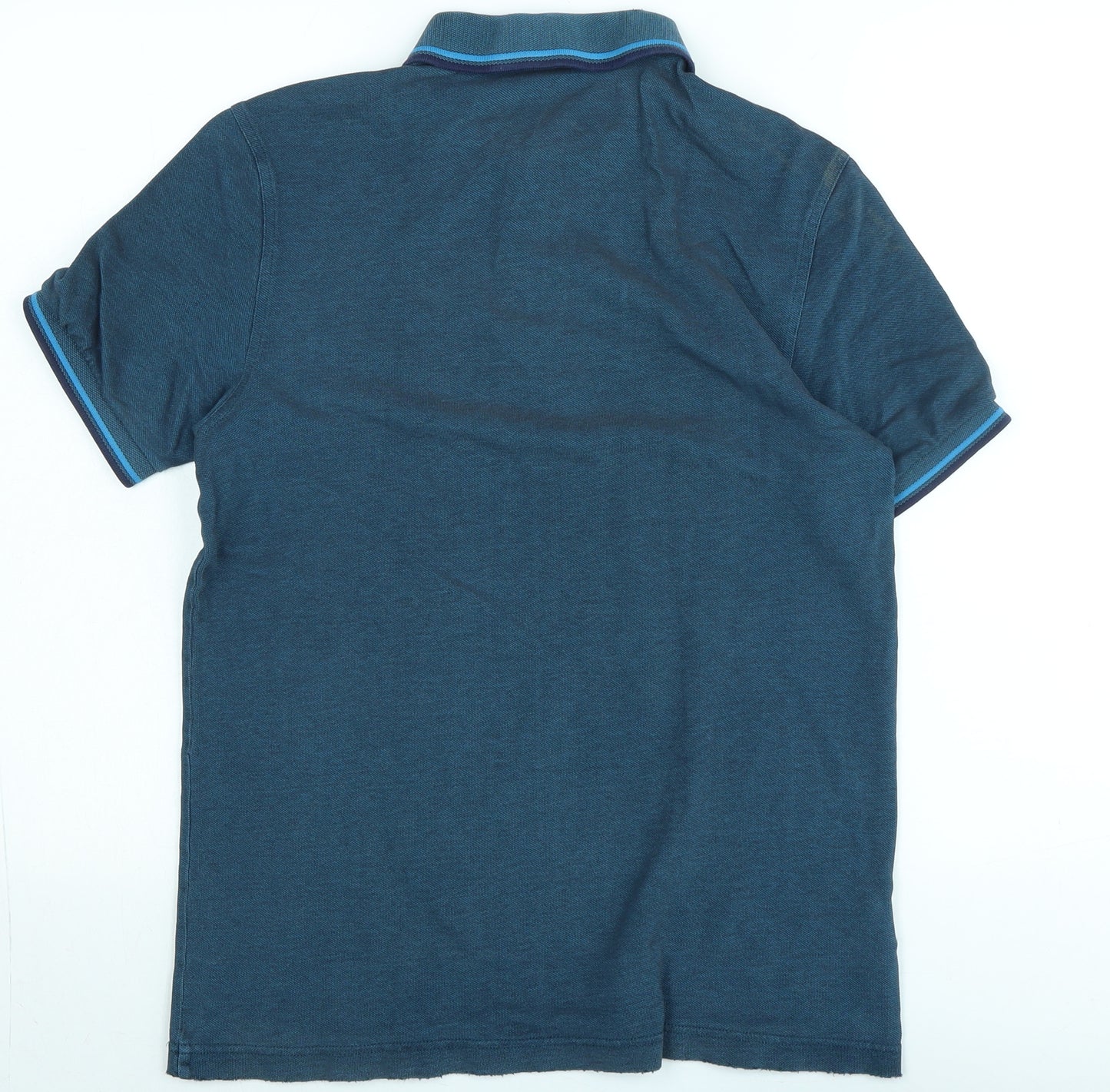 Fred Perry Mens Blue Cotton Polo Size M Collared - Logo