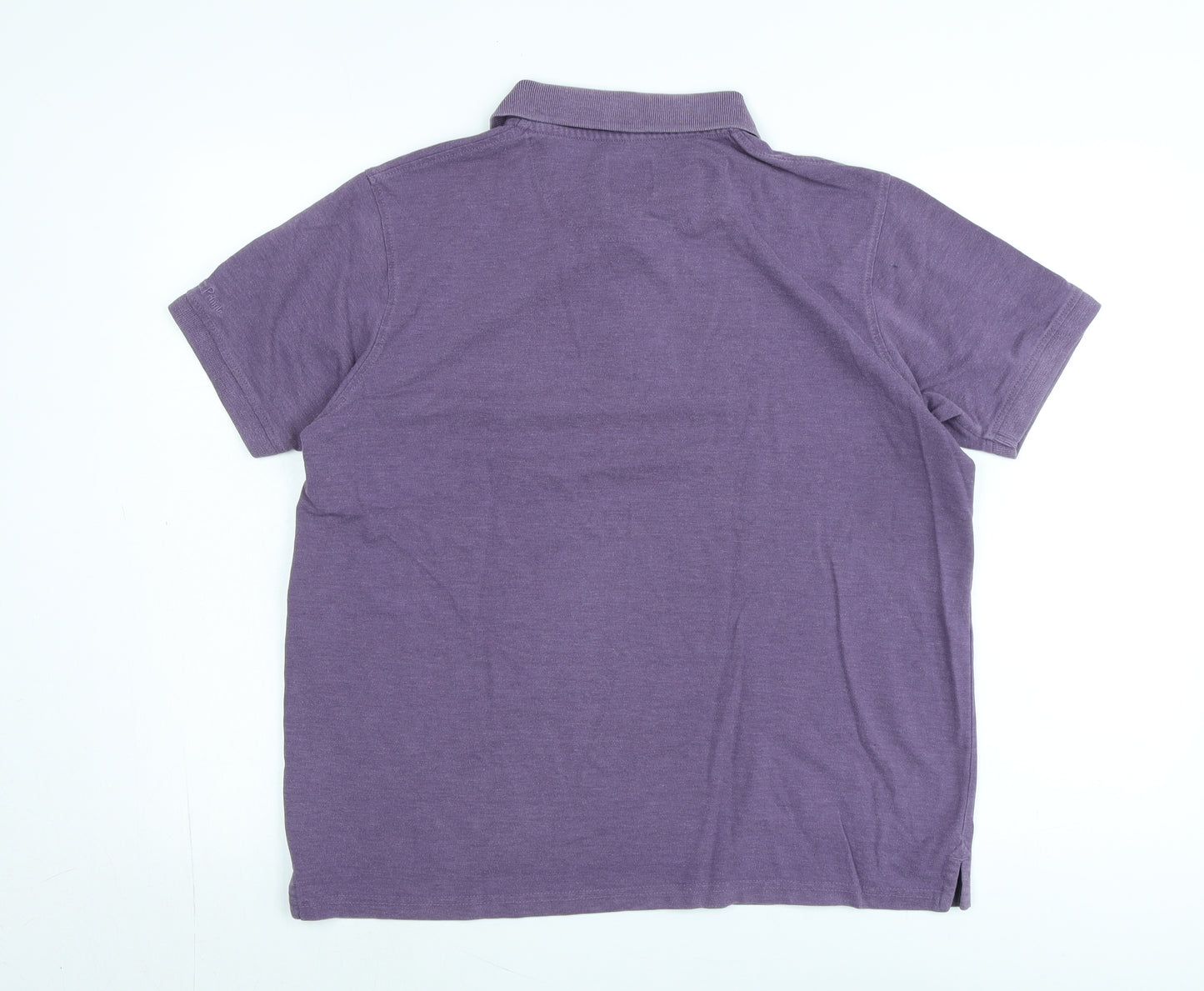 James Pringle Mens Purple Cotton Polo Size M Collared - Logo