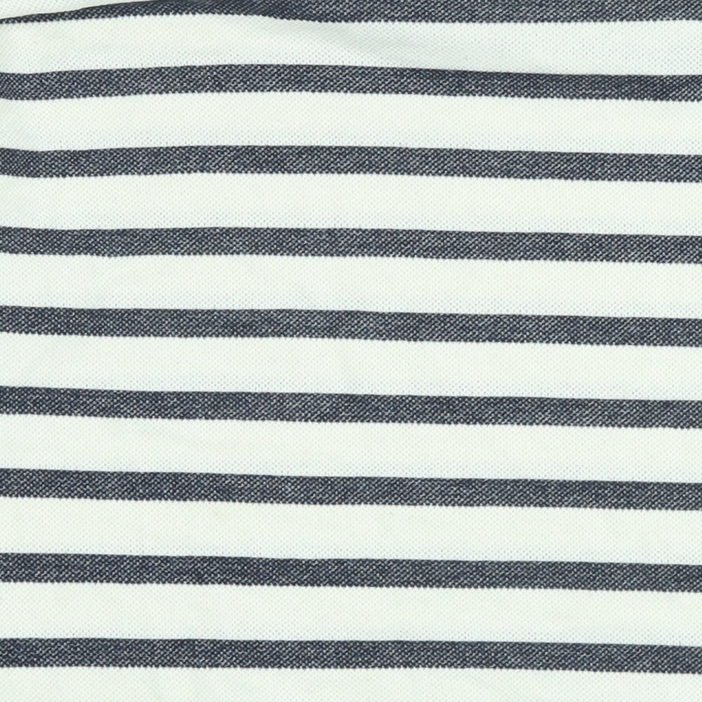 Banana Republic Womens Blue Cotton Jersey T-Shirt Size XS Boat Neck - Logo