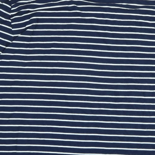 Gap Womens Blue Cotton Tunic T-Shirt Size L Boat Neck - Logo