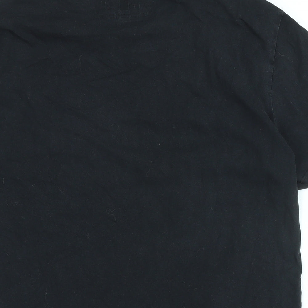 Timberland Mens Black Cotton T-Shirt Size M Crew Neck - Logo