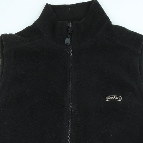 Peter Storm Womens Black Gilet Waistcoat Size M Zip - Logo