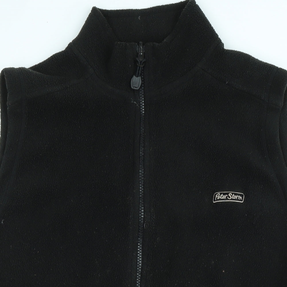 Peter Storm Womens Black Gilet Waistcoat Size M Zip - Logo