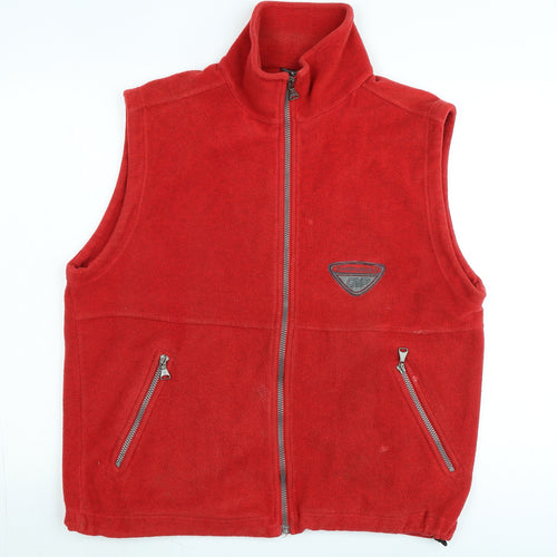 Campagnold Mens Red Gilet Waistcoat Size M Zip - Logo