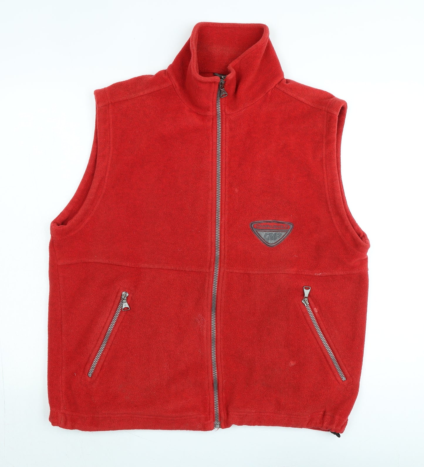Campagnold Mens Red Gilet Waistcoat Size M Zip - Logo