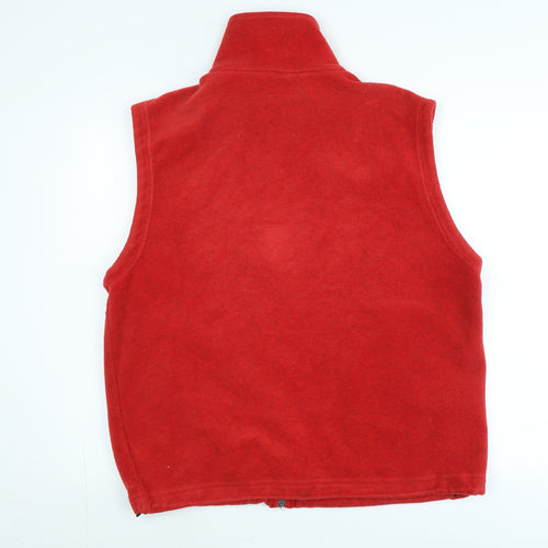 Campagnold Mens Red Gilet Waistcoat Size M Zip - Logo