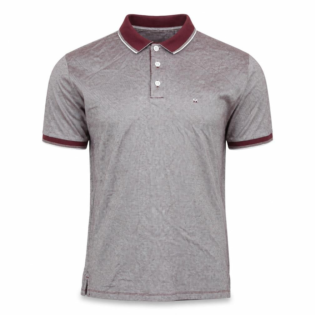 Front view of MARCS men’s red cotton polo, size M, collared - logo