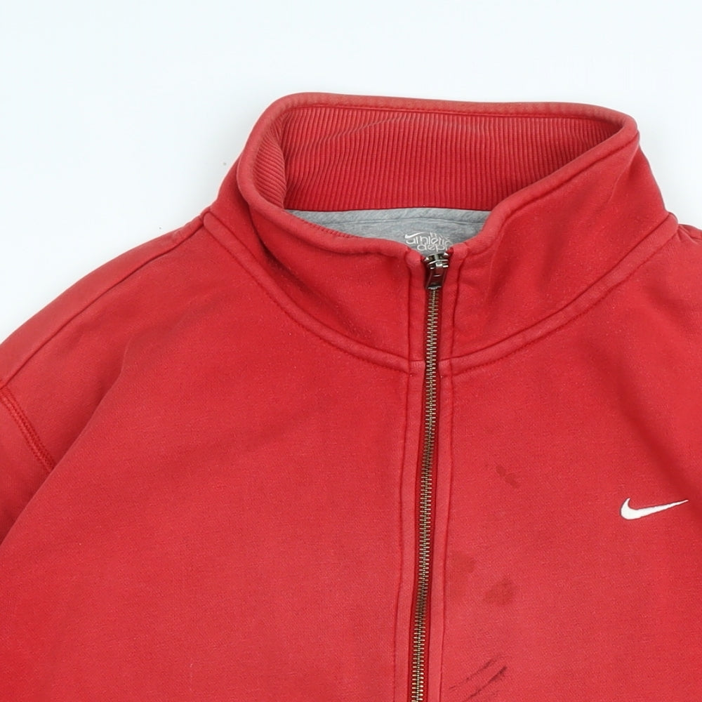 Nike Mens Red Jacket Size XL Zip - Logo