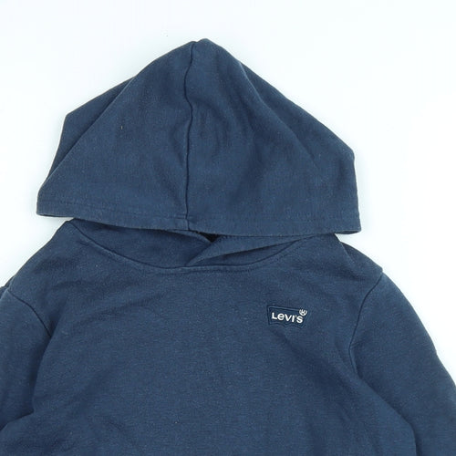 Levi's Boys Blue Cotton Pullover Hoodie Size 8-9 Years - Logo