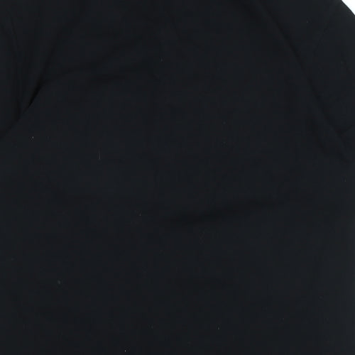 Barcelona Womens Black Cotton Basic T-Shirt Size S Crew Neck - Logo