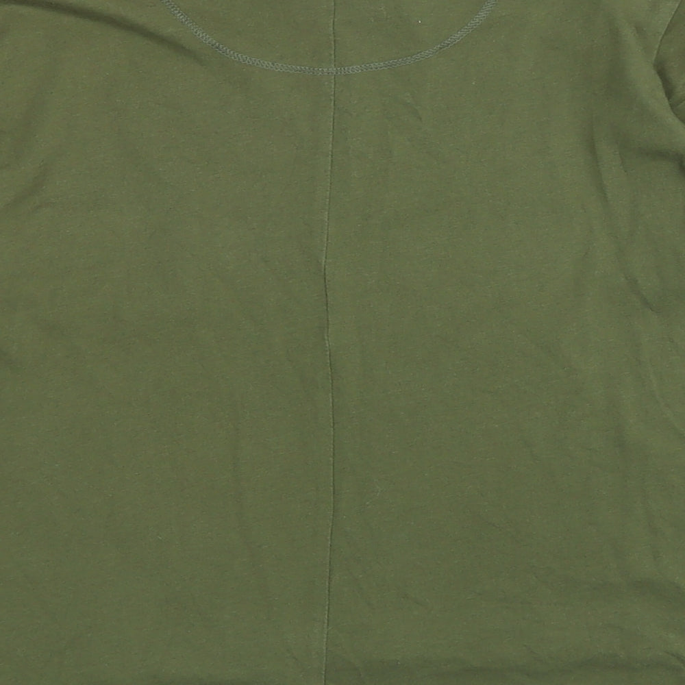Diesel Girls Green Cotton Tunic T-Shirt Size L Scoop Neck - Logo
